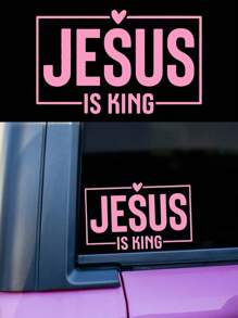 King Car Sticker,Car Decoration Sticker,High Quality Waterproof Vinyl Decal Stickers For Laptops, Mobile Phone Accessories, Helmets, Car Windows, Bumpers, Mugs, Door Walls - Pink - View 2
