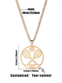 Customized Personalized Euroamerican Style English Name Necklace With Tennis Element, Father's Day Gift, Valentine's Day Gift, Birthday, Anniversary, Friend, Graduation, Christmas Luxury Family Gift