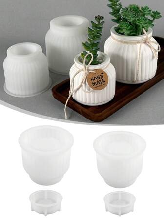 1/2 件 DIY 瓶形模具，不粘易脱模，用于铸造模具家居装饰石膏水泥树脂模具，适合作为毕业或生日礼物、纪念品