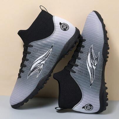 男式足球鞋专业高帮透气运动草皮足球鞋室内外专业五人制足球训练运动鞋