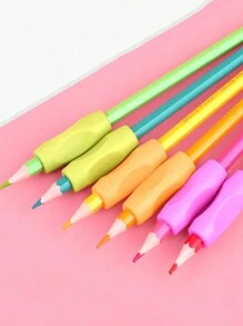 4 piezas/set Corrector de agarre de lápiz para estudiantes, ayuda para la corrección de la postura del agarre de lápiz ajustable para niños - Multicolor - Ver 7