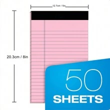 1 szt. / 4 szt. Notatniki biurowe 8,5 x 11,5" w linie Notatniki 8,5 x 11,5" do artykułów biurowych w domu Mały notatnik z listą rzeczy do zrobienia Notatnik prawny Wąski notatnik w linie 80 g/m2 Papier do szkoły Biały 50 arkuszy na notatniki do pracy, artykuły szkolne, powrót do szkoły