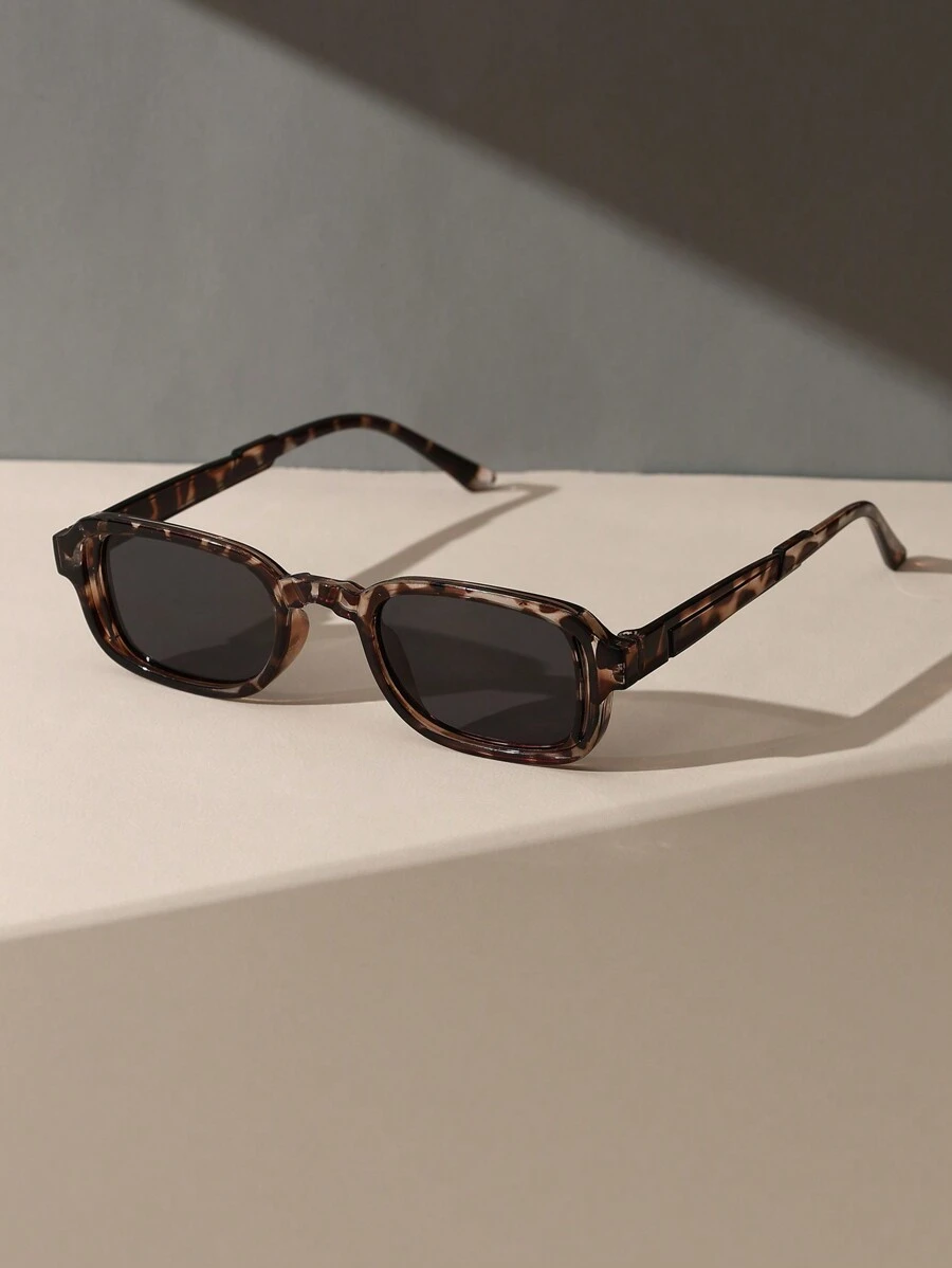 1 Pair Vintage Chic Retro Cat Eye Glasses For Women, Suitable For Daily Life, Street Style, Music Festivals, Dance Parties, Beach, Etc. Leopard Print Pattern, Suitable For Summer Beach Vacation, Outdoor Activities, Travel, Back To School, College Style, Campus Style And More. - 深灰色 - 查看 1