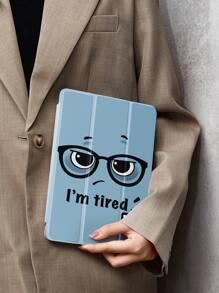 I Am Very Tired Emoticons Case Compatible With Samsung Galaxy Tab/IPad,IPad 9th/8th/7th Generation 10.2 Inch ,New IPad 10th Generation Cover,With Auto Wake/Sleep,Four Corners Anti-Fall - Multicolor - View 4