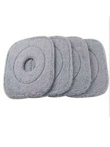1/2/3/4/5/10pcs Replacement Cleaning Mop Heads, Thick Fiber Dirt Separation Square Mop Refill Pads For Rotating Flat Mop Accessories