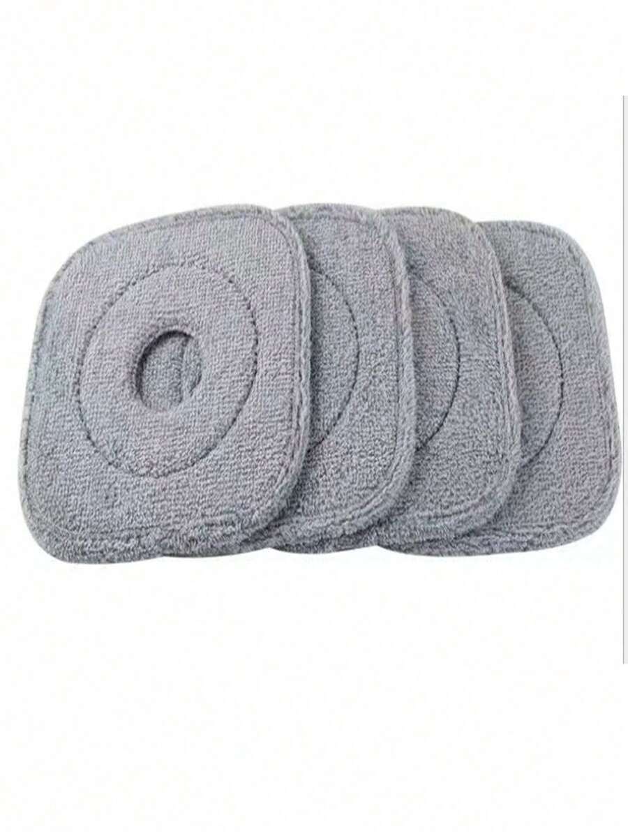 1/2/3/4/5/10pcs Replacement Cleaning Mop Heads, Thick Fiber Dirt Separation Square Mop Refill Pads For Rotating Flat Mop Accessories