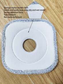 1/2/3/4/5/10pcs Replacement Cleaning Mop Heads, Thick Fiber Dirt Separation Square Mop Refill Pads For Rotating Flat Mop Accessories