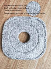 1/2/3/4/5/10pcs Replacement Cleaning Mop Heads, Thick Fiber Dirt Separation Square Mop Refill Pads For Rotating Flat Mop Accessories