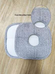 1/2/3/4/5/10pcs Replacement Cleaning Mop Heads, Thick Fiber Dirt Separation Square Mop Refill Pads For Rotating Flat Mop Accessories