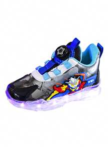Zapatos con luces LED recargables por USB, 16 modos de color, luces intermitentes, zapatillas luminosas, deportivos casuales unisex para niños - Azul - Ver 6