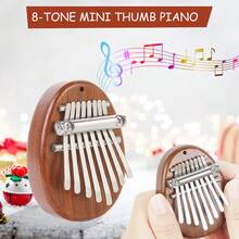 1 件木质迷你拇指钢琴音乐玩具 8 音便携式初学者手指钢琴 - 音樂琴 - 查看 1