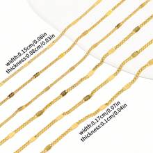 200cm Cadenas de acero inoxidable para hacer joyas DIY collares pulseras accesorios sin decoloración, cadena dorada, cuentas de labios, cadena de cuentas, cadena de gafas accesorios - cadena - Ver 20