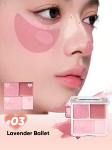 JUDYDOLL 二合一腮红和高光调色板，9g - 腮红霜、腮红粉、亮泽哑光高光、多功能化妆调色板，自然光泽，适合送给朋友、女朋友、婚礼、约会 - #03 - 查看 2