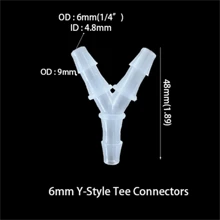 5 piezas Conector de manguera en forma de T, conexión de grifo de agua para división de flujo de aire y agua, junta de tubo de plástico para riego por goteo, acuarios, jardín - Albaricoque - Ver 6