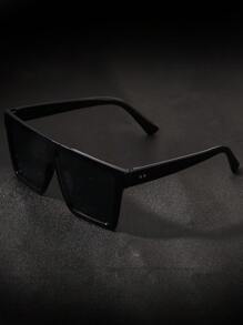 Men Flat Top Fashion Glasses For Daily Life Casual Shades Accessories For Summer Beach Vacation,Outdoor,Travel - Black - View 1