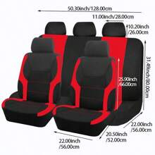 REMAX Car Seat Covers Set Polyester Fabric With Airbag Universal Fit  Auto Accessories For Women New Design