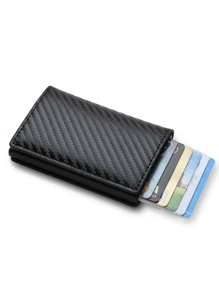 1 Billetera con soporte RFID y metal para tarjetas de crédito y efectivo, adecuado como regalo para el Día del Padre y cumpleaños, útiles escolares, regalos para maestros y de regreso a la escuela. Adecuado como regalo de verano casual al aire libre, atletismo, vacaciones, graduación o accesorios de vestir de cumpleaños