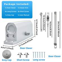 Stylish Heavy Duty Commercial Door Closer - Silver - View 4