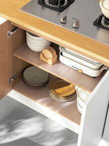 1卷防水、防油、防尘橱柜抽屉垫，适用于厨房、冰箱和餐桌，易于清洁，是理想的家用厨房用品。采用EVA材质，可用于秋季、节日、房间、家居、卧室等场所的装饰。 - 彩色 - 查看 6