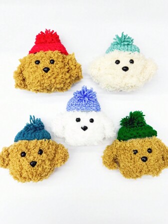 1 Peça Nova Capa de AirPods 3/4 Estilosa e Fofinha Feita à Mão em Tricô, Desenho de Animal, Compatível com AirPods 1/2, AirPods Pro, AirPods Pro (2nd Geração)