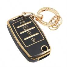 1 件汽车钥匙扣套，柔软 TPU 汽车钥匙包，汽车钥匙扣，全面保护起亚钥匙包 K3 K4 K5 Kx3 Kx5 Kx7，适用于 Smart Runner，适用于 Sorento 4 键钥匙包，男女通用时尚潮流 - 附馬蹄扣5 - 查看 13