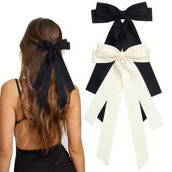 1/2pcs Double-Layer Butterfly Hairpin Ribbons, Suitable For Women's Daily Decoration
