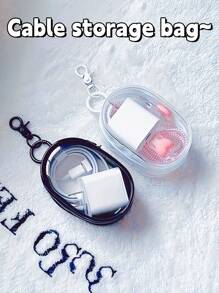 1pc Mini Portable Transparent Zipper Storage Bag, Multifunctional Jewelry Organizer For Earphones, Chargers, Keys, Rings, Clear Travel Accessories Pouch