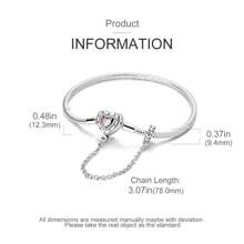 Infinite Love Snake Bone Chain Inlaid Heart Zirconia Women Bracelet Fit For Valentine's Day Gift