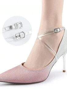 1 Pair Long Transparent Anti-Loosening Invisible Shoelaces Wrap Around Foot Ankle, Anti-Slip - Clear - View 5