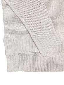 Plus Size Solid Color Asymmetric Collar Long Sleeve Pullover Sweater, Casual Loose Fit Front Short Back Long, Autumn/Winter