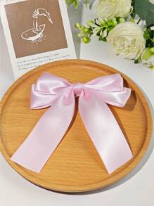 4 piezas Lazos de pelo de unicolor, Clip de pelo con lazo dulce y estilo lindo, Pinzas para el cabello con cola de caballo, Accesorios para el cabello para mujeres para fiestas y uso diario - Multicolor - Ver 3