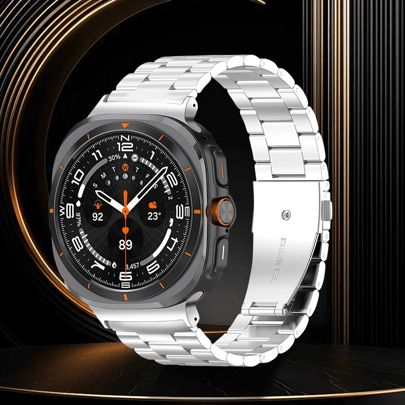 Pasek ze stali nierdzewnej kompatybilny z Galaxy Watch 7 Ultra 47 mm Metalowa bransoletka zamienna kompatybilna z paskiem Galaxy Watch Ultra z narzędziem