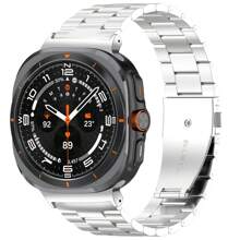 Pasek ze stali nierdzewnej kompatybilny z Galaxy Watch 7 Ultra 47 mm Metalowa bransoletka zamienna kompatybilna z paskiem Galaxy Watch Ultra z narzędziem