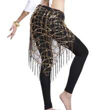 Belly Dance Sequin Tassel Triangle Scarf, Dance Performance Waist Belt Costume, Jazz Dance Hip Scarf, Street Dance Waist Chain Accessory, Contemporary Dance Waist Scarf - Multicolor - View 13