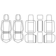 muchkey Car Seat Covers Five Seats Full Set PU Leather High Back Front And Rear Split Bench Car Seat Cover Waterproof Suitable For All Seasons - 黑色和咖啡色 - 查看 8