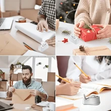 6/12 Cuộn Băng Dính Trong Suốt, Băng Keo Trong Suốt 0.7 Inch X 1102 Inch Dùng Cho Gia Đình, Văn Phòng, Trường Học, Cửa Hàng Gói Quà - Trong sáng - Xem 7