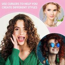 43 Pieces Foam Sponge Hair Rollers Set Soft Sleeping Hair Curlers 0.59 Inch Flexible Hair Styling Sponge Curler And Stainless Steel Rat Tail Comb Pintail Comb - Pink - View 8