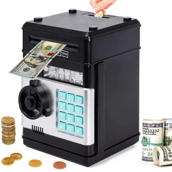 1pc Automatic Paper Money Scroll Saving Box, Stuff For Girls, Piggy Bank For Girls Boys Large Electronic Money Coin Banks With Password Protection