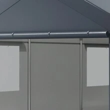 Carport, Heavy Duty Carport UV Resistant Waterproof Carport Canopy All-Season Tarp With Roll-Up Ventilated Windows For Car Boat Party Outdoor Camping - Grey(with side walls) - View 8