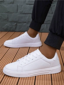 36-45 Couples Casual Shoes, Men's Sports Shoes Sneakers, Lace-Up Soft Bottom Flat Comfortable Shoes, Lightweight Low Vamp Daily Shoes