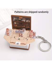 1/2/8pcs 3D Folding Magic Book Mini Keychain, Decompression Creative Keyring, Random Pattern Christmas & Halloween Small Gift Car Accessories Bag Charm School Letter