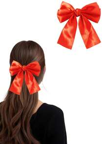 4 piezas Lazos de pelo de unicolor, Clip de pelo con lazo dulce y estilo lindo, Pinzas para el cabello con cola de caballo, Accesorios para el cabello para mujeres para fiestas y uso diario - Multicolor - Ver 33