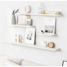prateleira para fotos plantas e artigos decorativos  na cor branca mdf