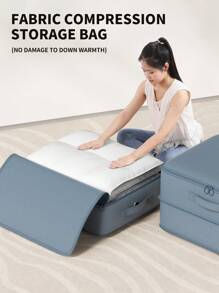 1PC New Down Quilt Travel Compression Ultralight Packing Bag Waterproof Portable Household Thickened Quilt Storage Bag Large Capacity Waterproof Portable New Portable Household Zipper Travel Storage Bag Clothes Storage Bag Portable Clothing Suitcase Clothing Storage Box Closet Storage Containers Organizer Storage Bins For Bedroom Dorm Home For Blankets Beddings Comforter Pillow Toys - Multicolor - View 3