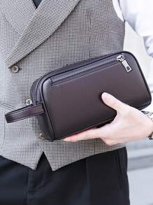gorchis 1 pieza Bolso de hombro en forma de media luna con árbol de melocotón, patrón de puntada de rombos bordado, correa ajustable, multibolsillos, vintage, casual, para ir y venir, bolso cruzado para compras, regalo de Navidad para hombres, esencial de vacaciones, regalo para papá, bolso lateral para hombres, esencial de vacaciones, bolso bandolera para camping de hombres, esencial de vuelta al cole, artículos nuevos para estudiantes, bolsos de moda para hombres, bolso acolchado escolar, regalo del Día de San Valentín - Café integral - Ver 5