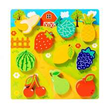 幼儿园儿童立体撕拉钩环拼图配对玩具儿童益智早教趣味拼图玩具 - 彩色 - 查看 16