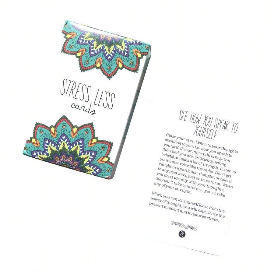 Stress Less Card Game, Family Gathering Stress Relief English Cards - Multicolor - View 1