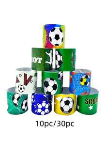 10pcs/30pcs European Cup, World Cup, Copa America Supporter Bracelets, Football Birthday Party Wristbands
