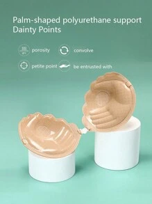 Backless, Strapless Adhesive Silicone Bra Cups Sexy Breathable Invisible Sticky Breastplate For Women, Suitable For Wedding Dresses, Summer Prevents Exposure