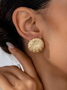 1pair European & American Minimalist Geometric Asymmetrical Starfish Shaped Versatile Stud Earrings For Women, Hot Selling